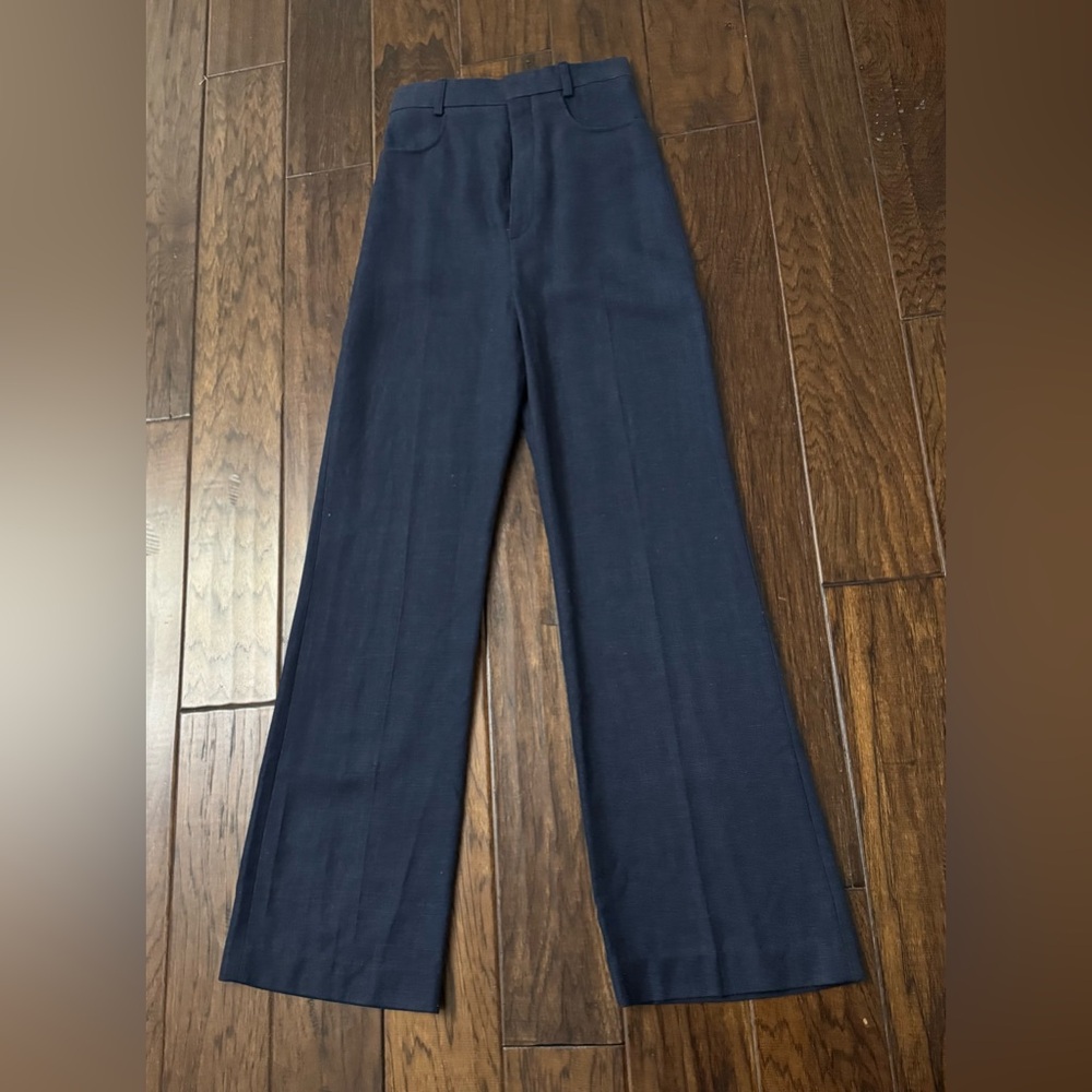 Jacquemus La Montagne L’anee 97 heavy linen indigo Trousers pants 34 xs 0